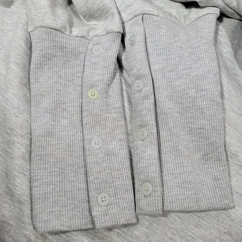 Nike Yoga Women's Dri-Fit Gray Cropped Hoodie‎ Sweatshirt Training XL - Picture 12 of 13